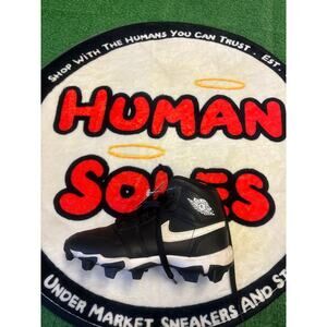 Jordan 1 Mid Cleats ‘Triple Black’|Size 2M/3.5W